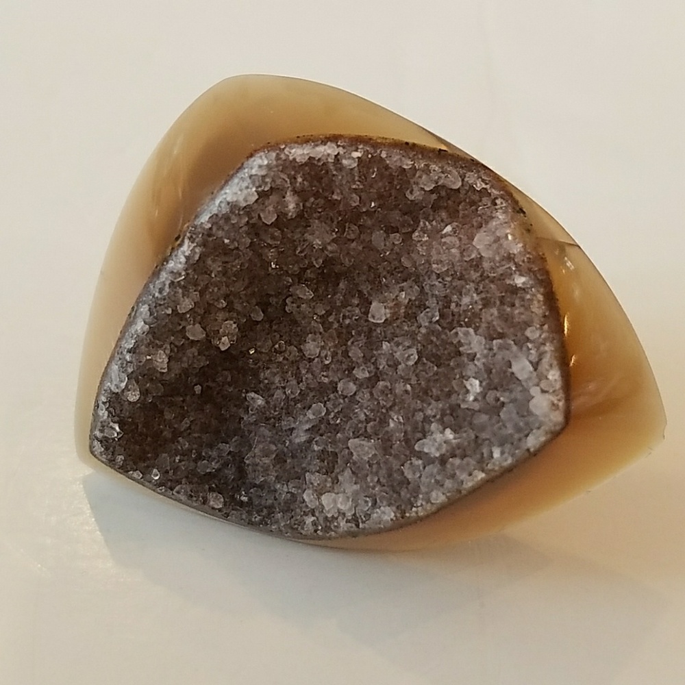 GASOLINE GLAMOUR BROWN GREY DRUZY RING